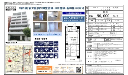 Mid Court 新大阪 404号 0