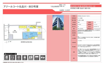 アジールコート北品川 803号 0
