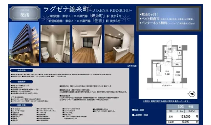 ラグゼナ錦糸町 503号 0