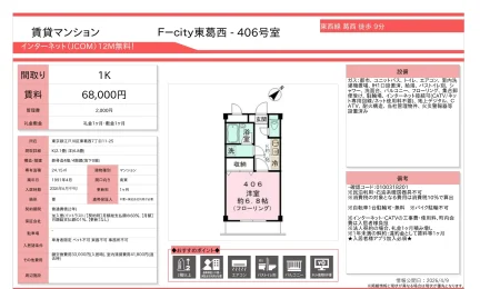 F-city東葛西 406号 0
