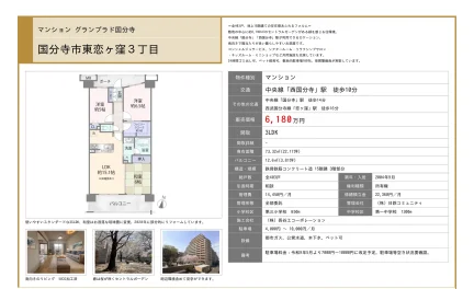 マンション グランプラド国分寺 0