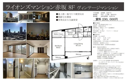 ライオンズマンション赤坂 8F 8号 0