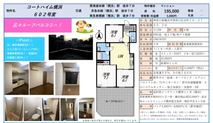 コートハイム横浜 602号 0
