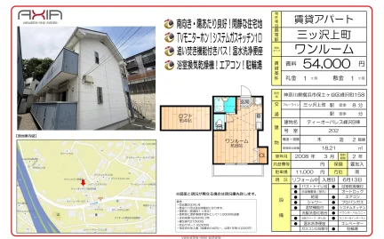 ティーオーパレス峰沢B棟 202 0
