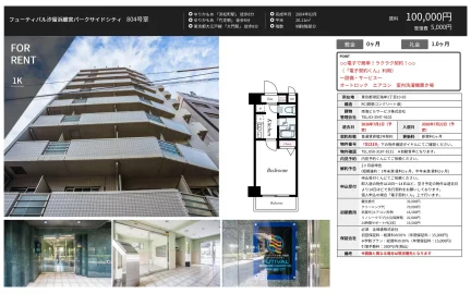 フューティバル汐留浜離宮パークサイドシティ 804号室 804号 0