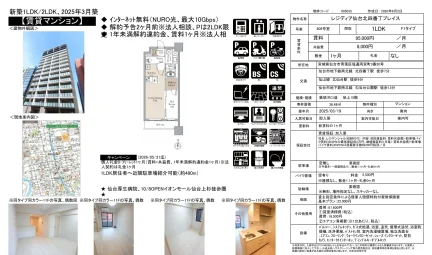 レジディア仙台北四番丁プレイス 808号 0