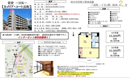 カメリア・コート長町 603号 0