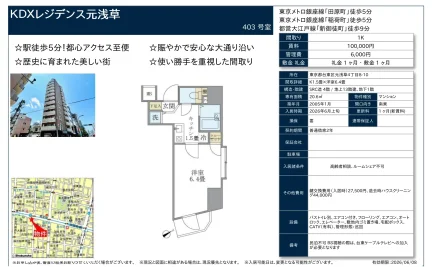 KDXレジデンス元浅草 403号 0