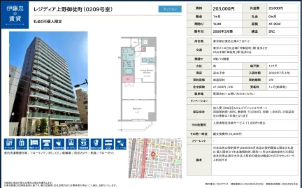 レジディア上野御徒町 0209号 0