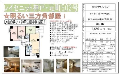 レイセニット神戸・元町502号 502号 0