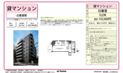 コンフォリア日暮里 304 0