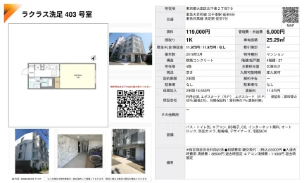 ラクラス洗足 403号 0