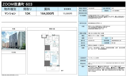 ZOOM 信濃町 603 603号 0