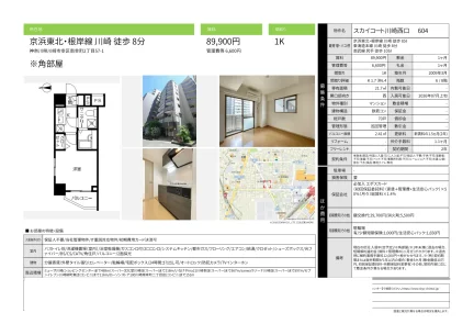 スカイコート川崎西口 604 0