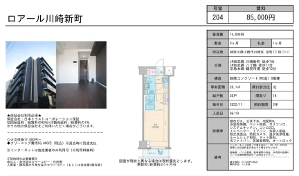 ロアール川崎新町 204号 0