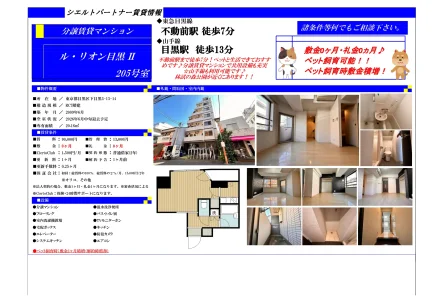 ル・リオン目黒Ⅱ 205号 0