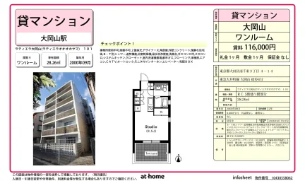 ラティエラ大岡山 101号 0