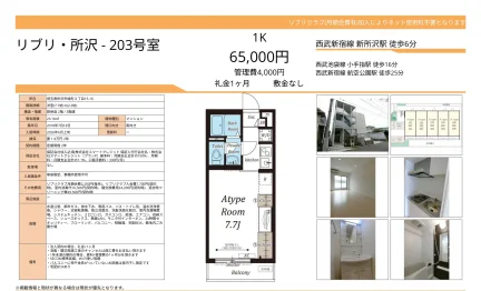 リブリ所沢 203号 0