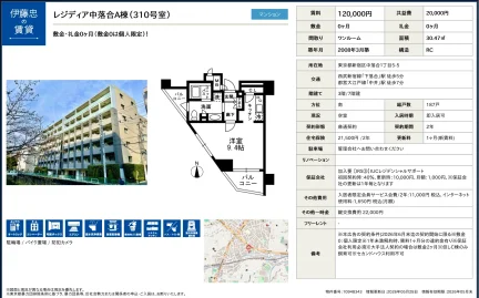 レジディア中落合A棟 310号 0