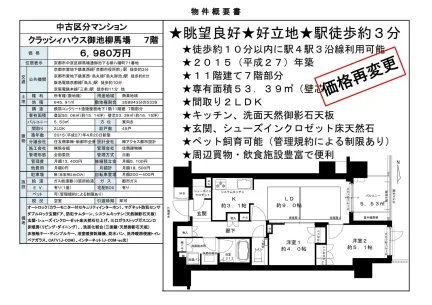 クラッシィハウス御池柳馬場 7号 0