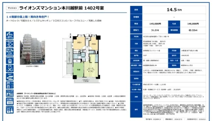 ライオンズマンション本川越駅前 1402号 0