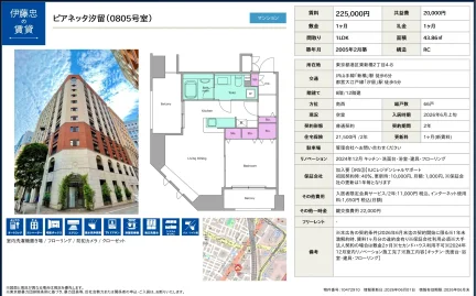 伊藤忠 ピアネッタ汐留 (0805号室) 0805号 0