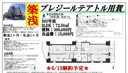プレジールテアトル用賀 303号 0