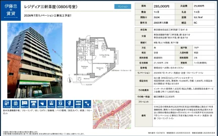伊藤忠レジディア三軒茶屋 0806号 0