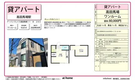 アーバンプレイス高田馬場１１　Ｂ 0