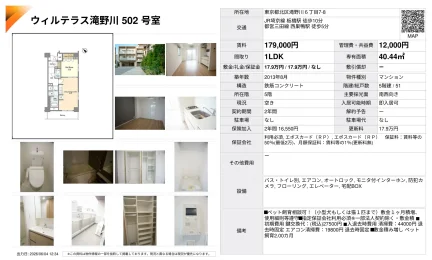 ウィルテラス滝野川 502号 0
