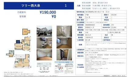 ツリー西大泉 1 0