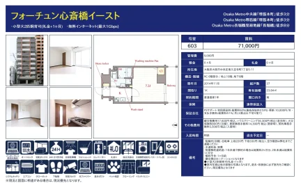 フォーチュン心斎橋イースト 603 0