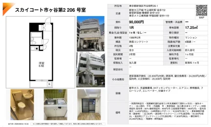 スカイコート市ヶ谷第2206号室 2206号 0