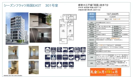 シーズンフラッツ両国 EAST 301号室 301号 0