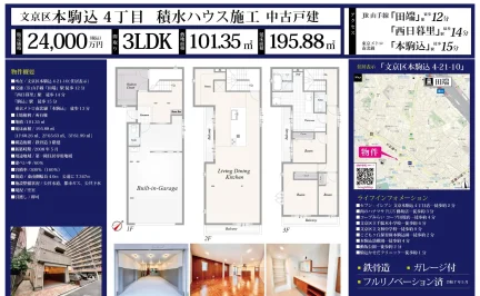 文京区本駒込4丁目 積水ハウス施工 中古戸建 0