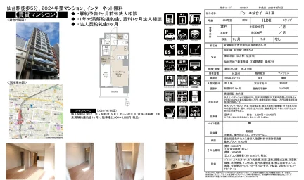 Brand New 1LDK Condo Near Station in Teppomachinishi 0