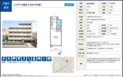 伊藤忠レジディア浦安 II (0412号室) 0412号 0