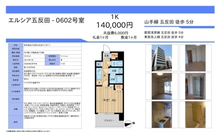 エルシア五反田 0602号 0