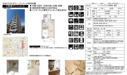 Brand New 1LDK Condo Near Station in Ichibancho 0