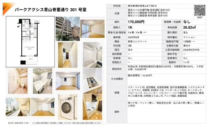 パークアクシス青山骨董通り 301号室 301号 0