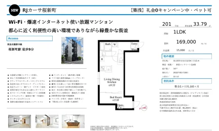 NEW RJ カーサ桜新町 201号室 0