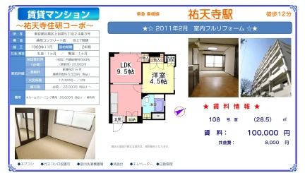 祐天寺住研コーポ 108号 0