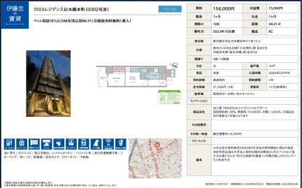 クロスレジデンス日本橋本町 0302号 0