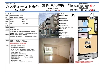 カスティーロ上池台 103号 0