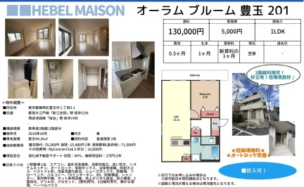 IHEBEL MAISON オーラムブルーム 豊玉201 201号 0