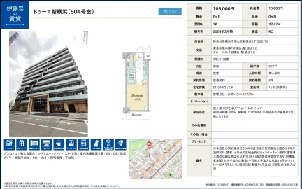 ドゥーエ新横浜 504号 0