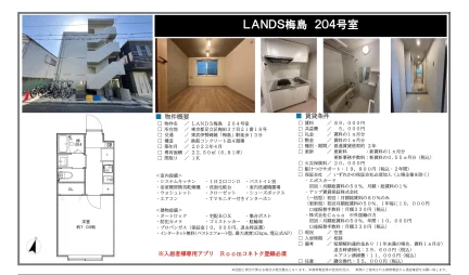 LANDS 梅島 204号室 204号 0