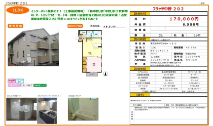 フラッツ中野202 202号 0