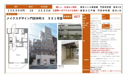 メイクスデザイン門前仲町Ⅱ  901号室 901号 0