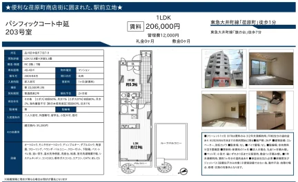 パシフィックコート中延 203号 0